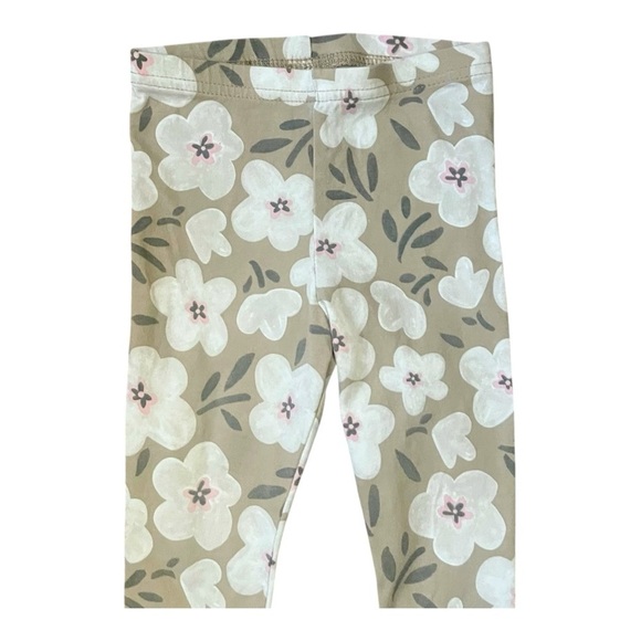 Carter’s casual Floral Print grey leggings pull-on elastic waist Girls 18 Mo - Picture 4 of 8
